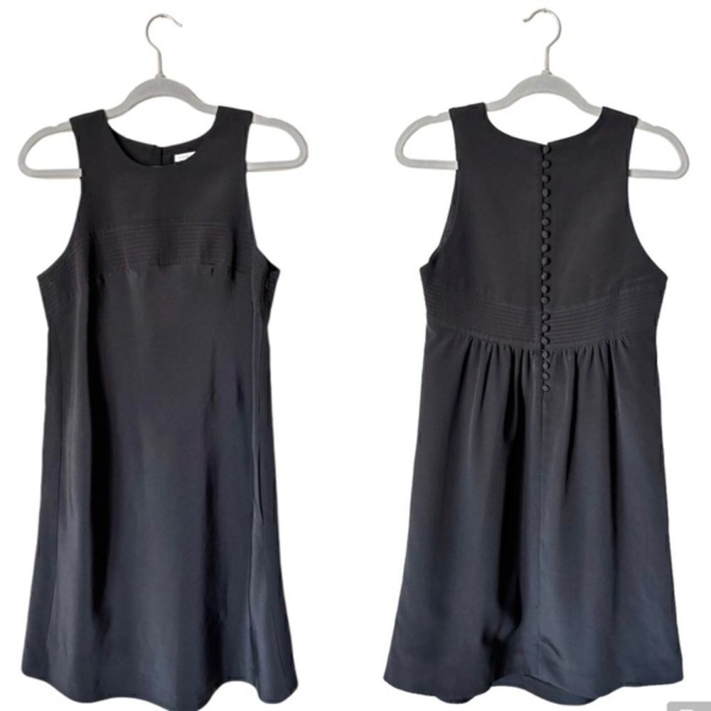 Vince  Mini Black Dress Crew Neck Sleeveless Size 8